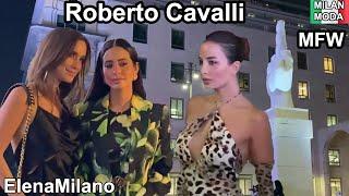 Roberto Cavalli guests, outfits, streetstyle Milan Fashion week 21/02/2024  #italy #milan #mfw