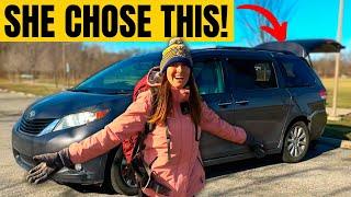 This Minivan Camper Changed Her Life! (Solo Female Van Life)