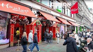 Christmas Eve Morning Walk Through Central London |London Christmas Walk [4K]