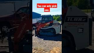 skid steer or mini excavator, which is better? #construction  #machine #takeuchi