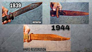 Restoration of 3 of the best _ World war knife restoration collection