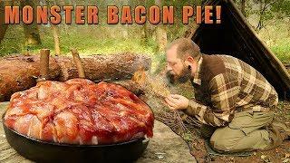 Bacon Wrapped Monster Pie - Campfire Cooking