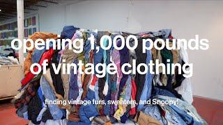 Discovering Rare Vintage Items in a 1,000 Pound Bale | Vintage Fur and Sweaters