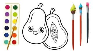 How to draw a papaya? Как нарисовать папайю?