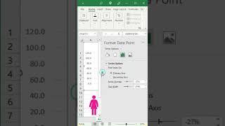 How to create filled shape chart in Excel