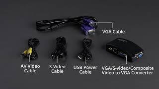 eSynic RCA Composite AV S-Video to VGA Converter