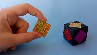 Оригами кубик со вставками • Простое оригами из бумаги своими руками • Origami Cube