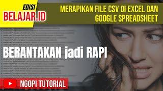 CSV JADI RAPI | 2 Cara Mudah Buka File CSV