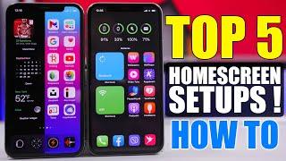 Top 5 - iOS 14 Home Screen Setups (HOW TO Make Them)