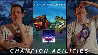 CaptainFlowers | NAMING CHAMPION ABILITIES OR I TAKE A SHOT | Trivia Time