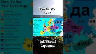 How to Say "Yes" in Different Languages #shorts