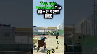 포핸드 탑스핀 꿀팁 #테니스 #테니스레슨 #오수빈