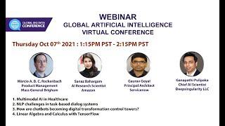 Global Artificial Intelligence Virtual Conference Webinar Sep oct 7th 2021