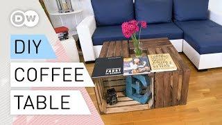 DIY coffee table | How to make a table with wooden crates | Tutorial quick and easy