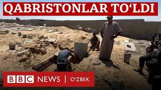 Ғазо қабристонлари тўлиб кетди - BBC News O'zbek