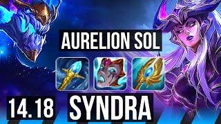 AURELION SOL vs SYNDRA (MID) | Quadra, Legendary, 27/7/8 | EUW Diamond | 14.18