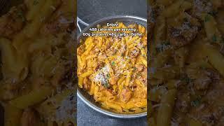 High Protein Creamy Chicken Pasta, Low Calorie & Delicious! #recipe #pasta #shorts #recipe #foodie