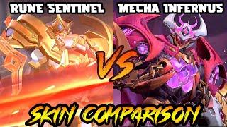 Atlas - Mecha Infernus collector skin V.S. Rune Sentinel MSC skin - MLBB - Skin Comparison