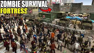 I built a MEGA-FORTRESS in NEW Zombie Survival Base Building Simulator!