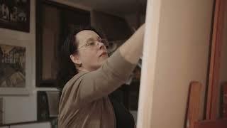 Художница в творческой мастерской Елена Баглай Николич