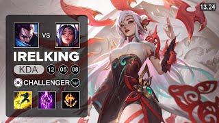 Irelking Irelia vs Yasuo Mid - KR Challenger - Patch 13.24 Season 13