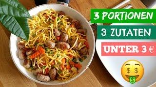 REZEPT schnell, einfach und günstig | Spätzle Bratwurst Pfanne | 3 ZUTATEN REZEPTE  - CUISINI