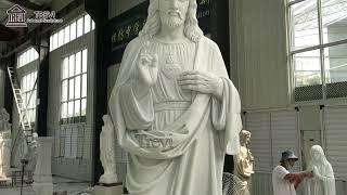 Marble Large Jesus Statue Religious Church Decor for Sale