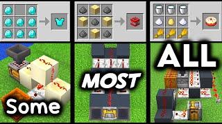 3 Easy Auto Crafters to make EVERY Minecraft item