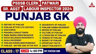 PSSSB Clerk, Patwari, Senior Assistant, Labour Inspector 2024 | Punjab GK By Fateh Sir