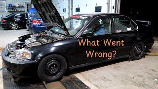 A B16 Honda Civic Without Vtec Is No Fun... DYNO TEST VTEC VS NO VTEC