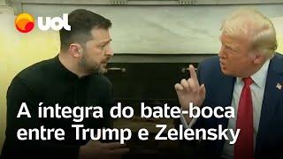 Trump e Zelensky sobem tom e batem boca nos EUA; assista à discussão na íntegra