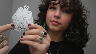 ASMR - sticker show & tell  tracing and tapping