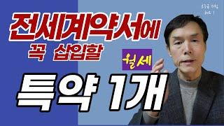 전세 월세 계약서에 반드시 넣어야할 안전 특약 1개. 특약사항 !