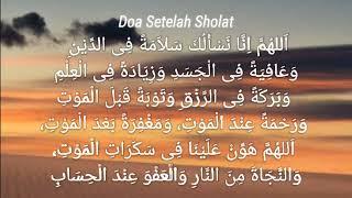 Doa Setelah Sholat Fardhu