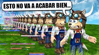  Hago un ejercito INFINITO de CLONES y EL JUEGO NO LO SOPORTA - ROBLOX Noob Train