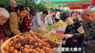 Huge rural markets in Yunnan, China, strange street food, and the real lives of ordinary people