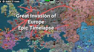 World Conqueror 4 Invasion of Europe epic timelapse