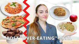 What I eat in a day recovering from a day of overeating + how to find balance after a "cheat day".