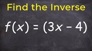 Finding the inverse of a function