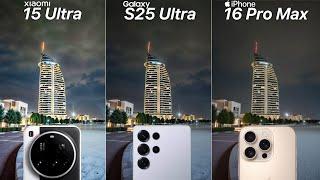 Xiaomi 15 Ultra VS Galaxy S25 Ultra VS iPhone 16 Pro Max Camera Test Comparison