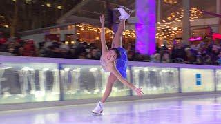Olympian Karen Chen skates to Josh Groban’s "Believe" at the 2023 Bryant Park Tree Lighting