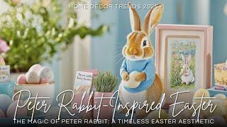 Peter Rabbit-Inspired Easter  Storybook Charm with Soft Pastels, Garden Accents, and Vintage Prints