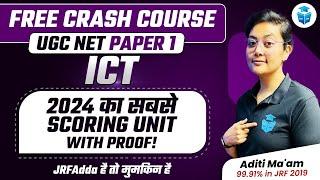 UGC NET Paper 1 Free Crash course | UGC NET ICT by Aditi Mam | NTA UGCNET 2024 JRFAdda