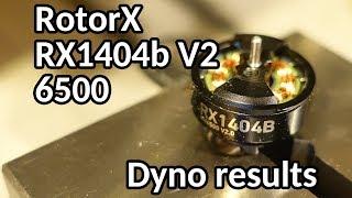 RotorX RX1404b V2-6500kv Dyno results