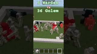 Minecraft 5 warden vs 36 golem fight #2024 #new #minecraft #figthing #shortvideo