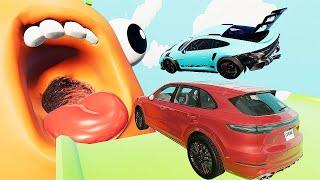 Porsche Cars VS Mystery DOORS - Sports Car Challenge - BeamNG Drive