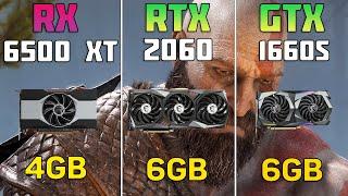 RX 6500 XT vs RTX 2060 vs GTX 1660 Super - 10 Games Test