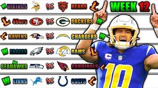 100% Accurate Week 12 NFL Predictions! | 2024