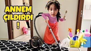 ESMA ANNE OLDU EVDE TEMİZLİK YAPTI ÇILDIRDI !!