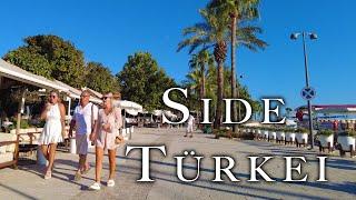 Side HEUTE Promenade 2024. SIDE ALL HOTELS PROMENADE. Beach /  Walking tour TURKIYE #side 4K #turkey